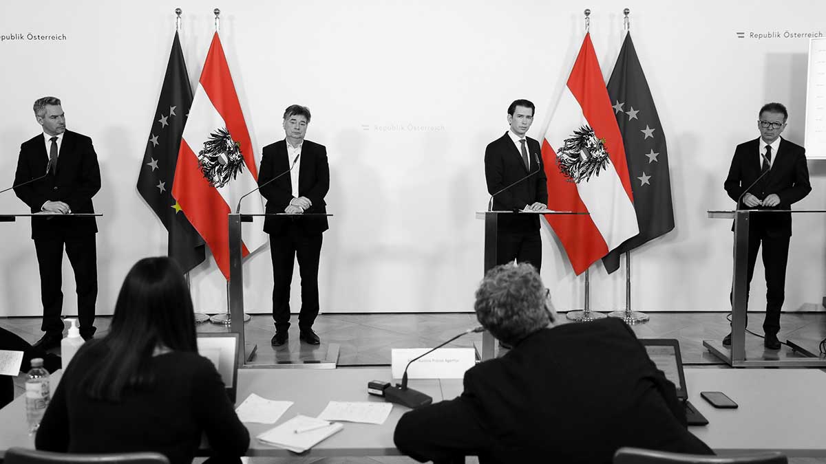 Bundesregierung bei der Pressekonferenz am 24. März - Foto: BKA - Andy Wenzel