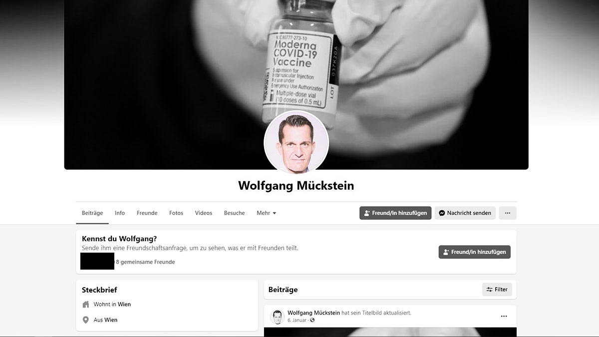 Wolfgang Mückstein - Screenshot Facebook
