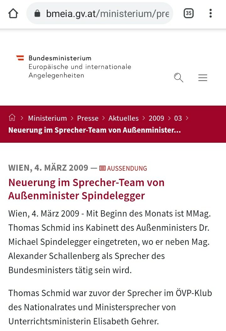 Schallenberg und Schmid waren Pressesprecher von Spindelegger